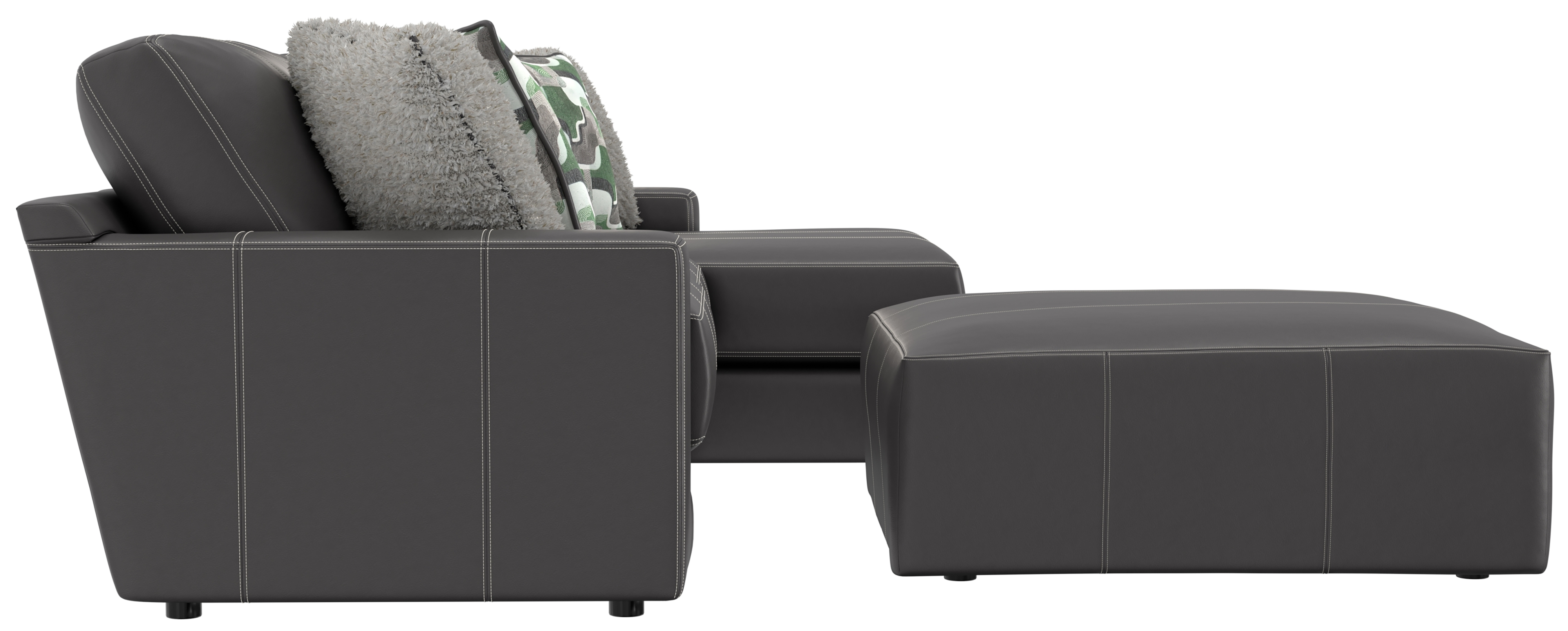 3-Piece Sectional Sofa with Cocktail Ottoman