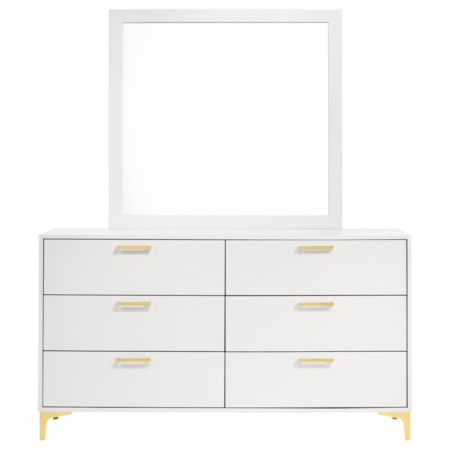 Kendall 6-Drawer Dresser w/ Mirror