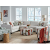 Fusion Furniture 28 SUGARSHACK GLACIER Sectional with Chaise