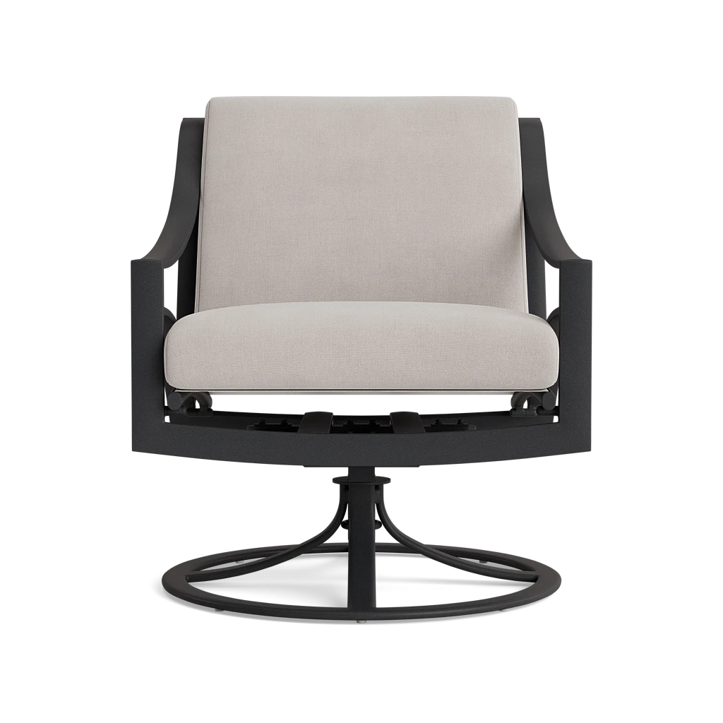 Cushioned Slope-Arm Swivel Lounge Chair