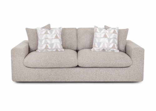 Contemporary Sofa with Throw Pillows