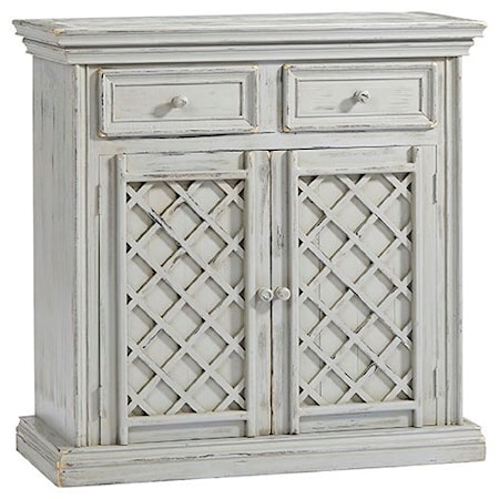 Accent Cabinet with Lattice Detail