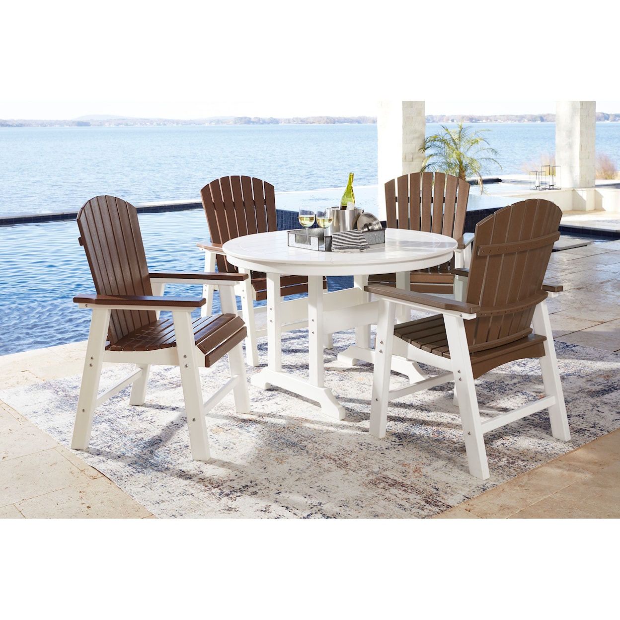 Signature Design by Ashley Crescent Luxe Outdoor Dining Table