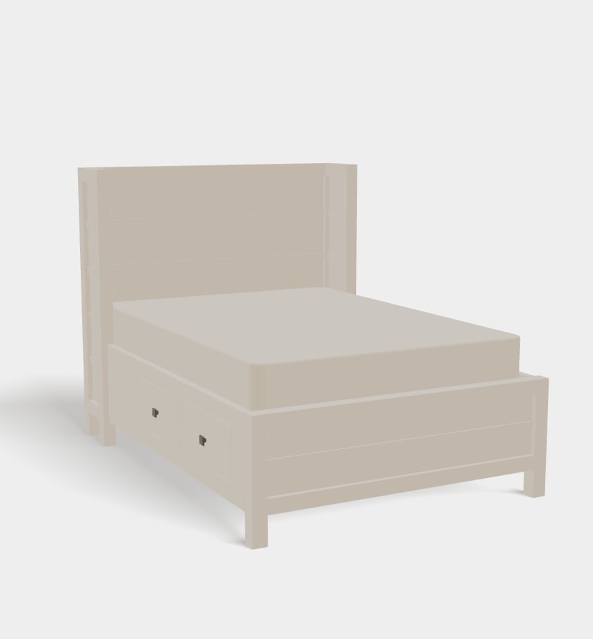 Full Both Drawerside Shelter Panel Bed