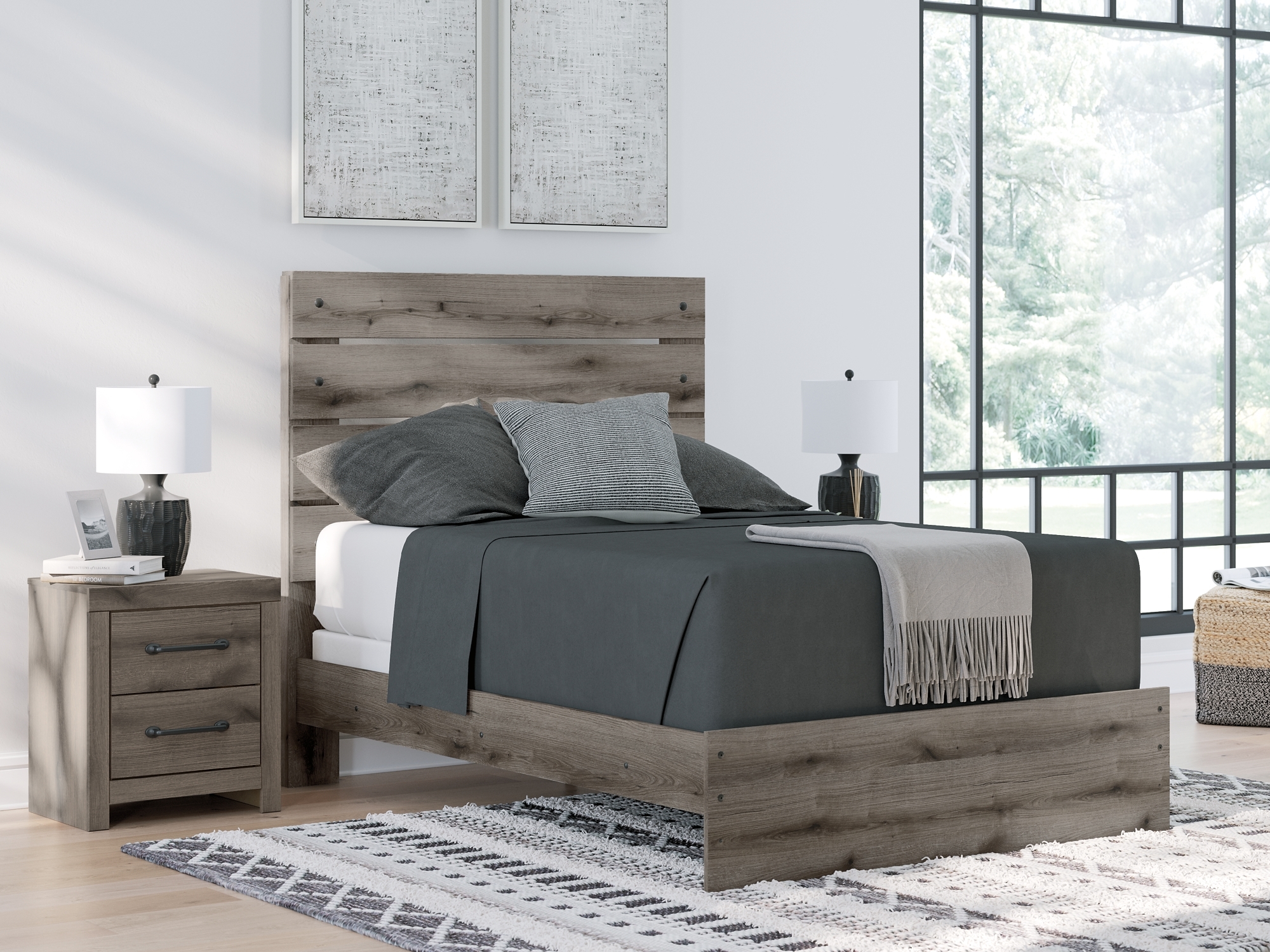 StyleLine Graystorm Full Panel Bed