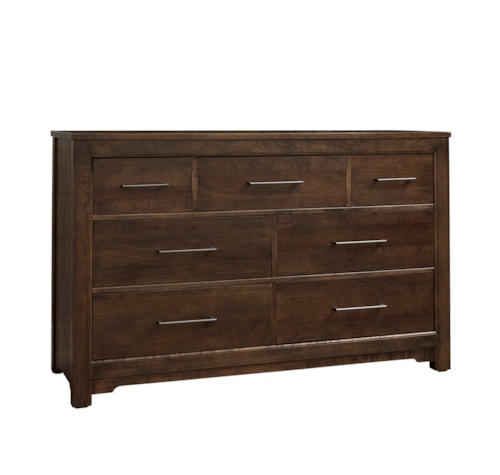 Transitional 7-Drawer Dresser with English Dovetail Construction