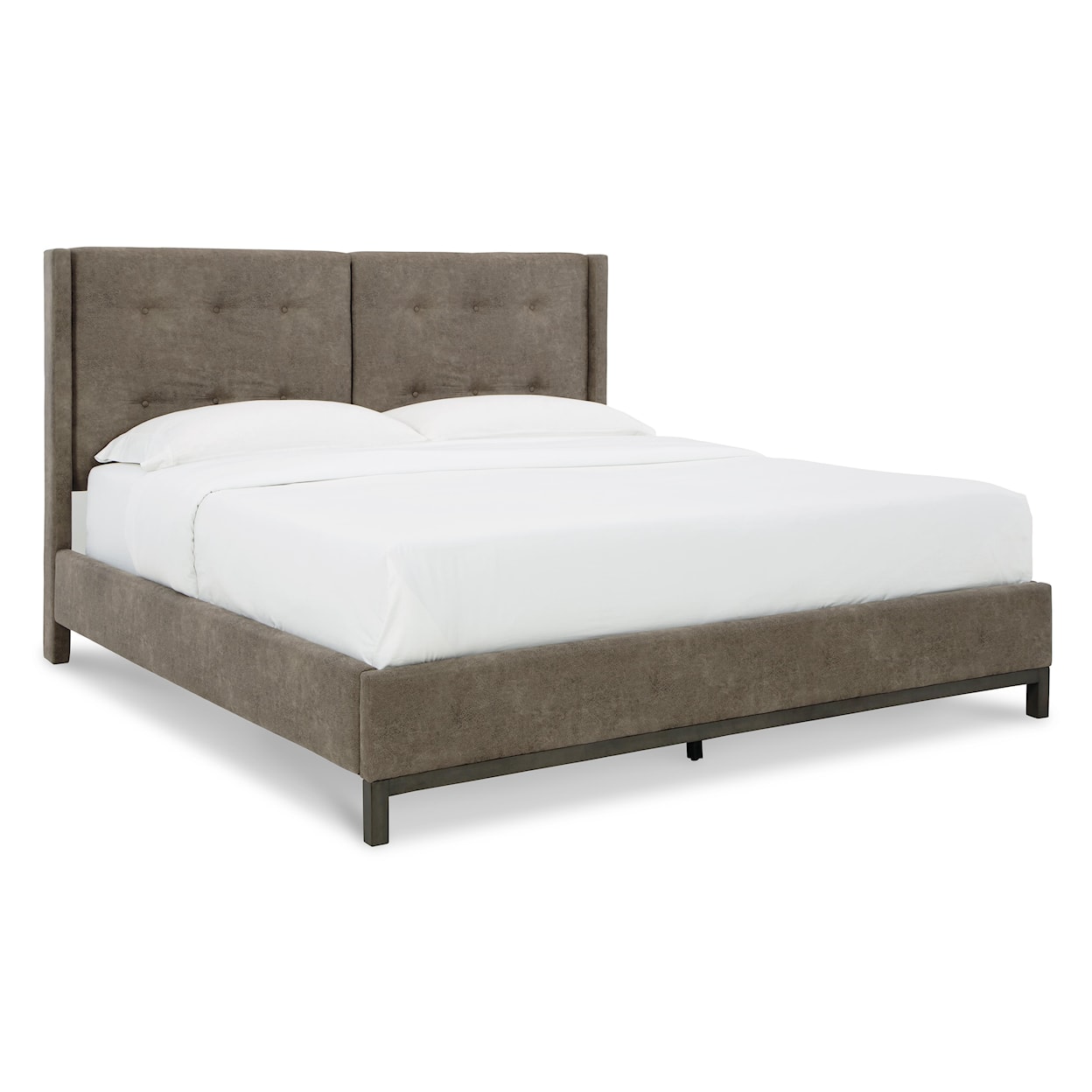 Signature Madsen King Upholstered Panel Bed