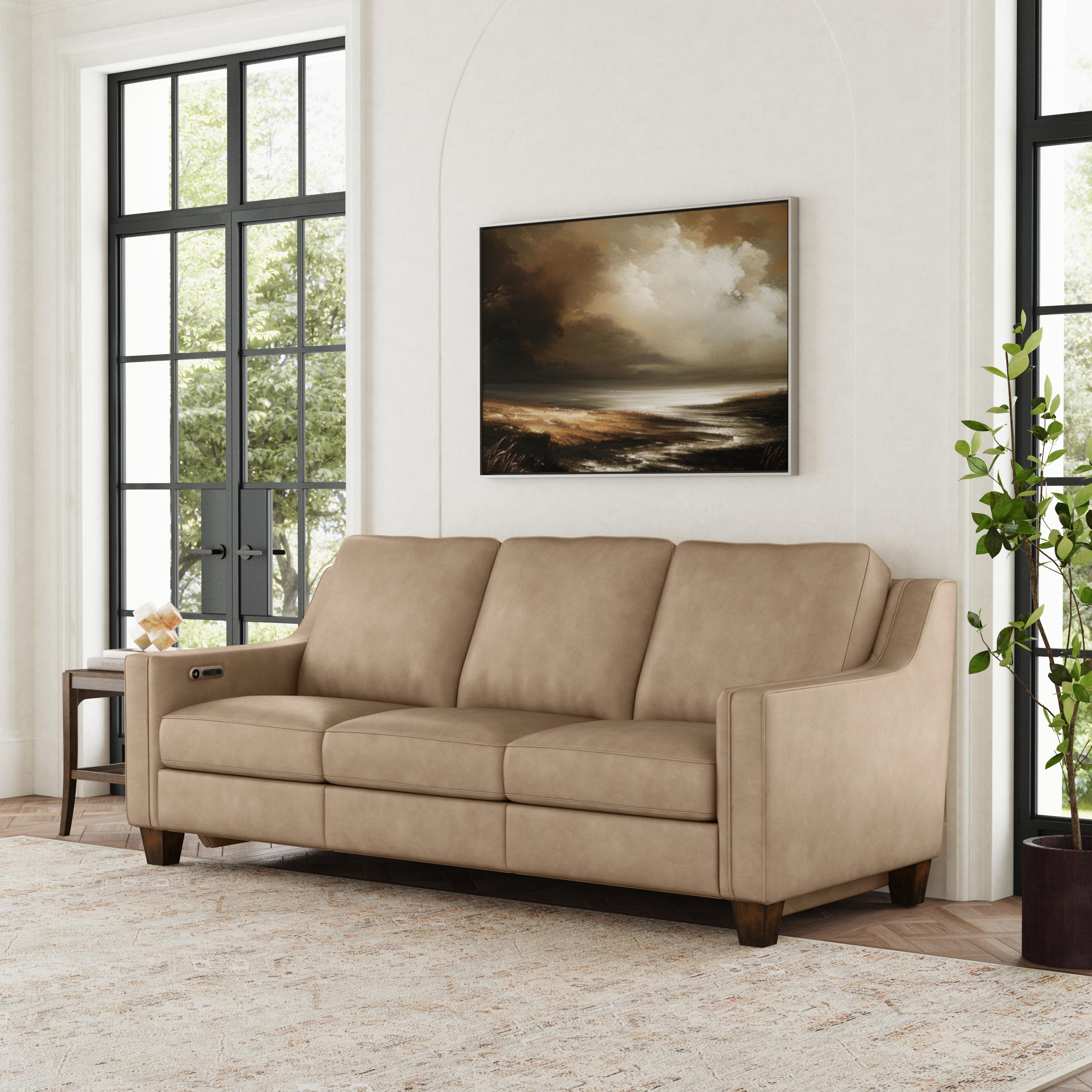 Leather Power Inclining Sofa