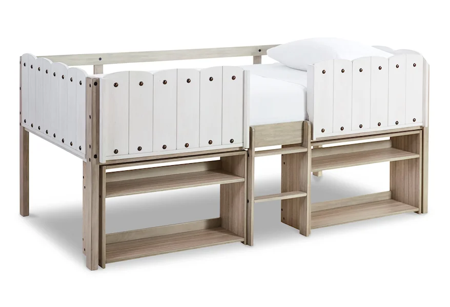 Wrenalyn Twin Loft Bed w/ Under Bed Bookcase Storage by Signature Design by Ashley at Esprit Decor Home Furnishings