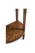 Jonathan Charles JC Traditional Crotch Walnut Demilune Narrow Tables