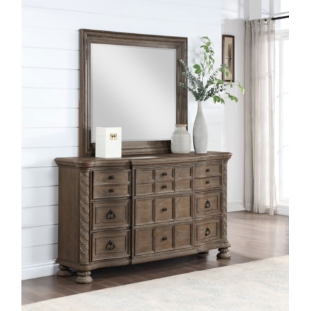 Emmett 9-drawer Dresser w/ Mirror