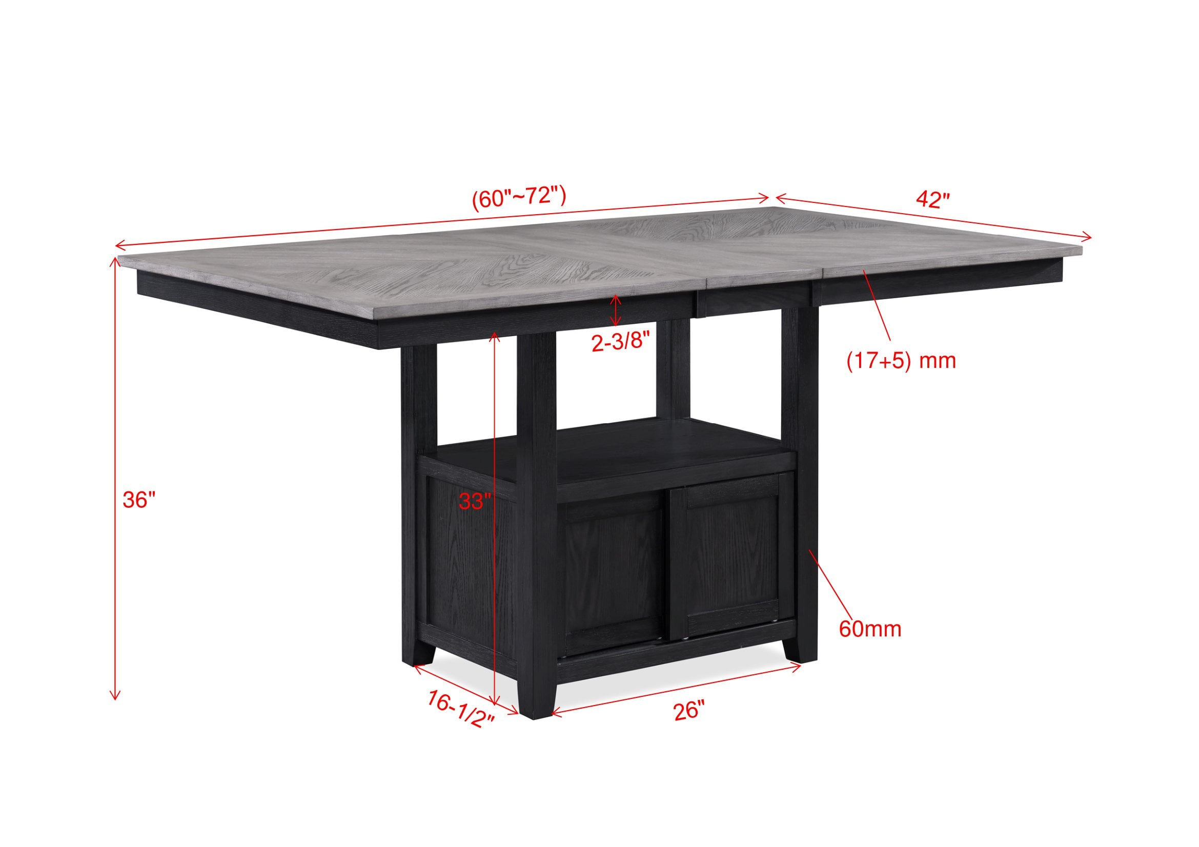Crown Mark Buford Counter Height Table
