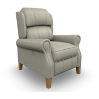Transitional High Leg Power Recliner with Power Tilt Headrest
