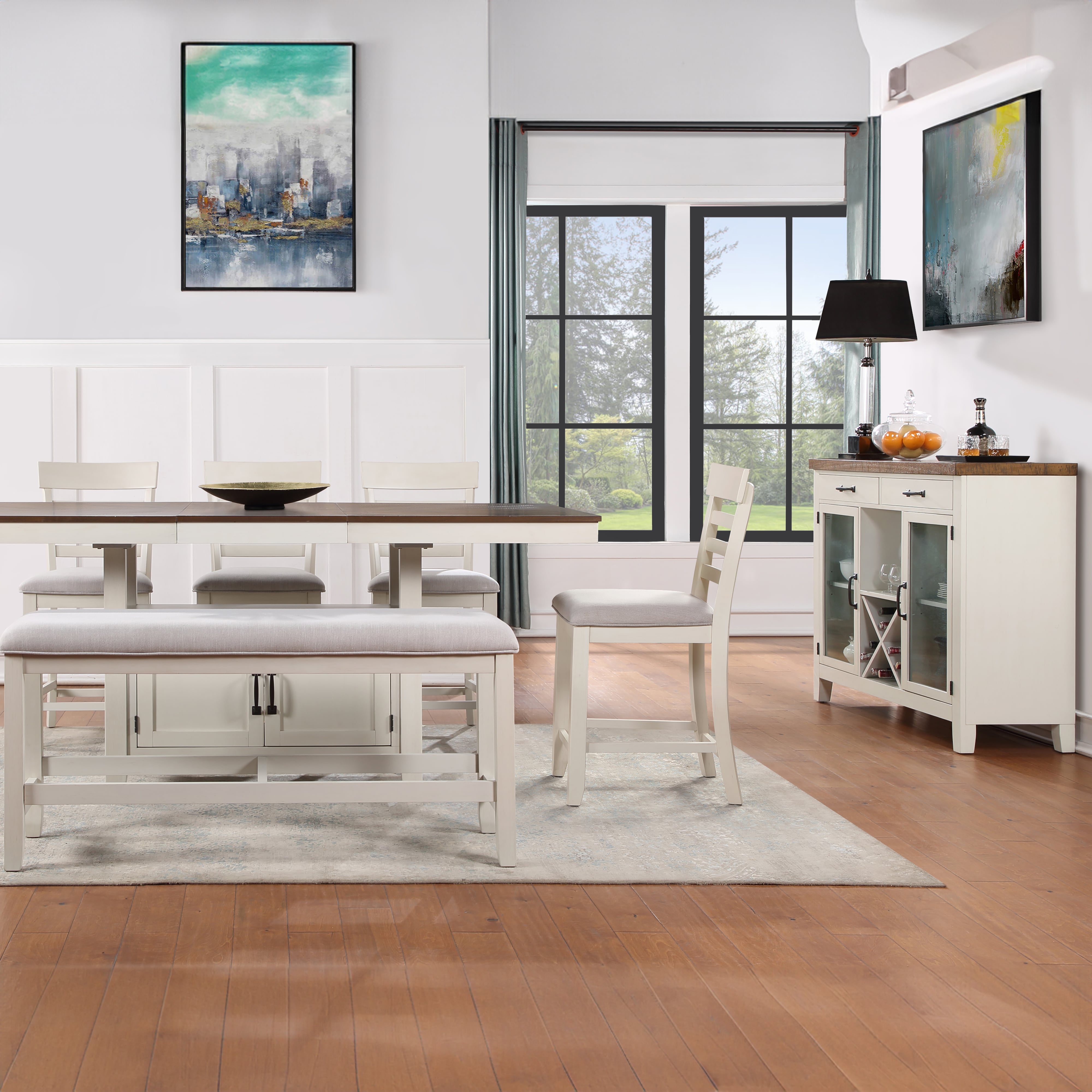 Counter-Height Dining Bench