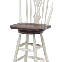 Two-Tone Slatback Dining Side Chair