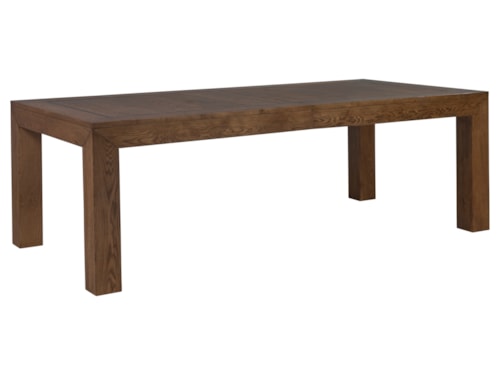 Transitional Rectangular Dining Table with Extension Leaf