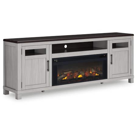88" TV Stand With Electric Fireplace