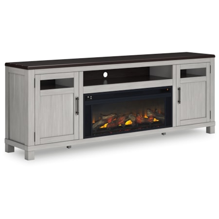 88" TV Stand With Electric Fireplace