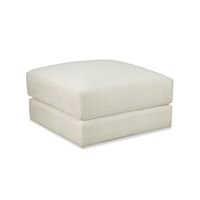 Contemporary Cocktail Ottoman with Upholstered Base