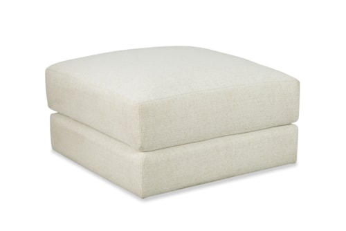 Contemporary Cocktail Ottoman with Upholstered Base
