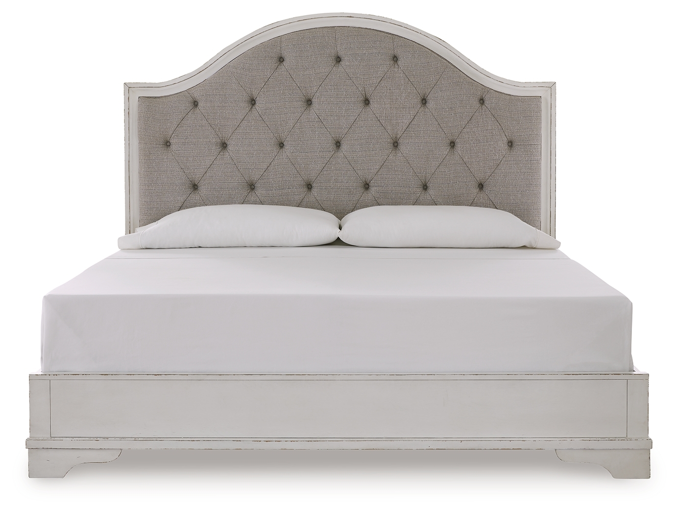 King Upholstered Panel Bed