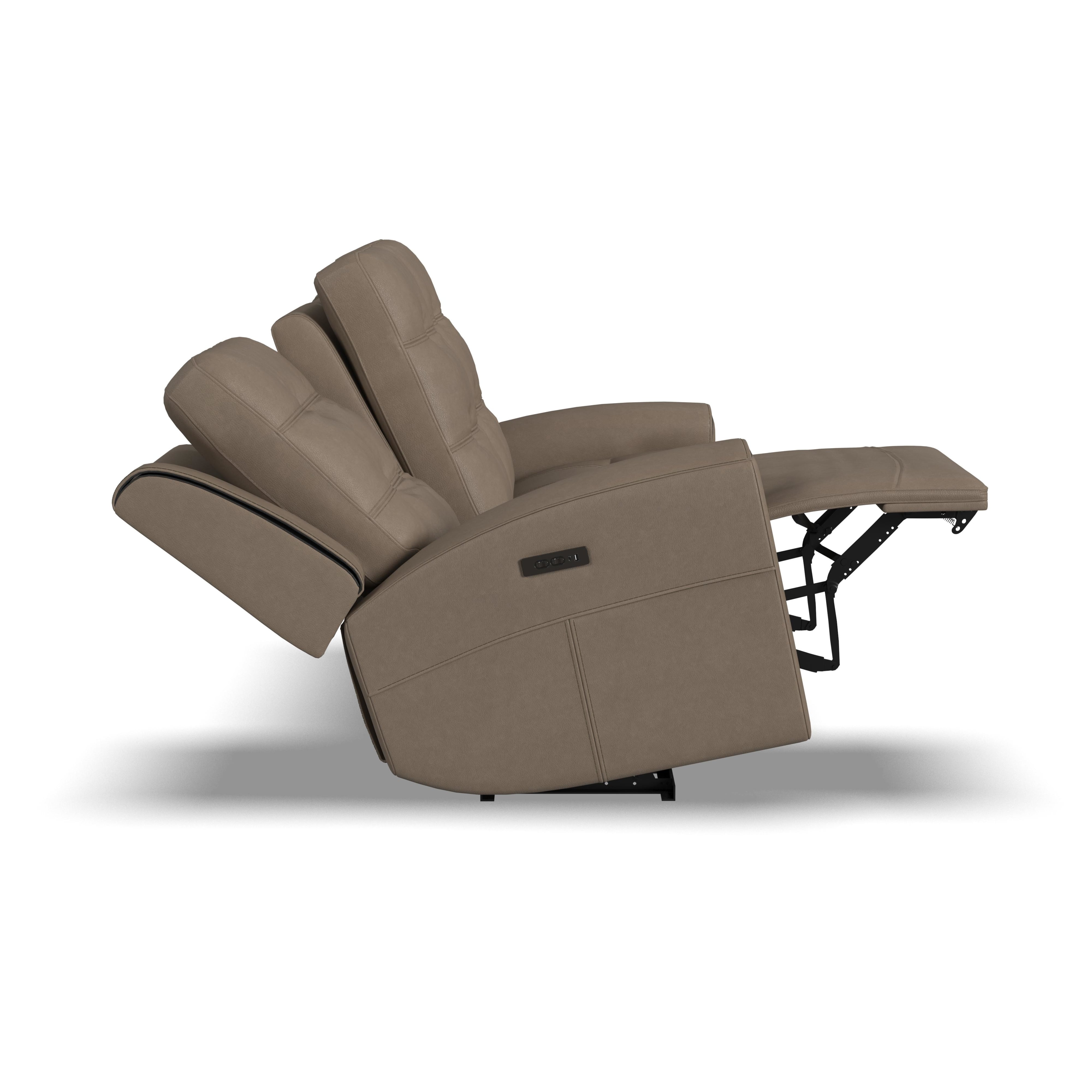 Flexsteel Iris 560600 Leather Power Reclining Sofa w/ Power Headrests