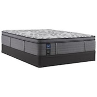 King 14" Medium Euro Top Individually Wrapped Coil Mattress and Standard Base 9" Height