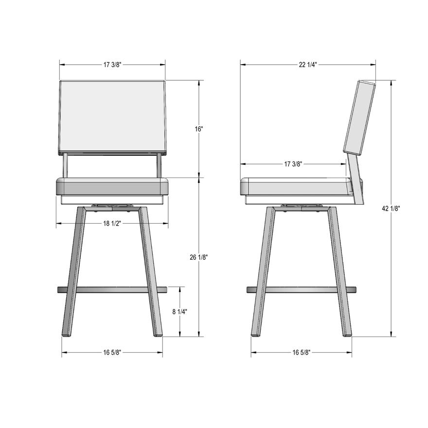 Upholstered Counter Height Swivel Stool