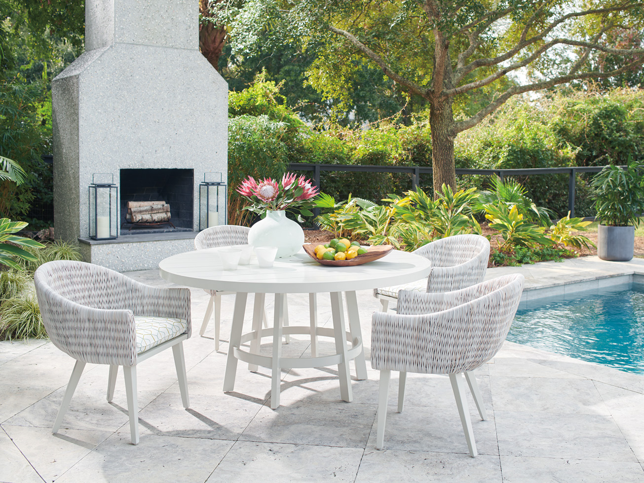 Coastal patio best sale dining sets