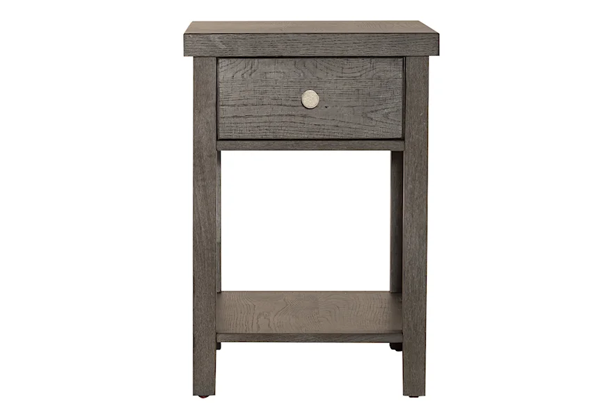 Modern Farmhouse Drawer Chair Side Table by Liberty Furniture at VanDrie Home Furnishings