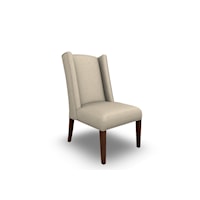 Contemporary Winged Side Chair