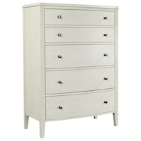 Transitional 5 Drawer Chest with Felt and Cedar Lined Drawers
