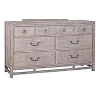 Transitional 7-Drawer Dresser with Felt-Lined Jewelry Insert