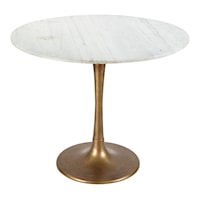 Fullerton Dining Table White & Gold