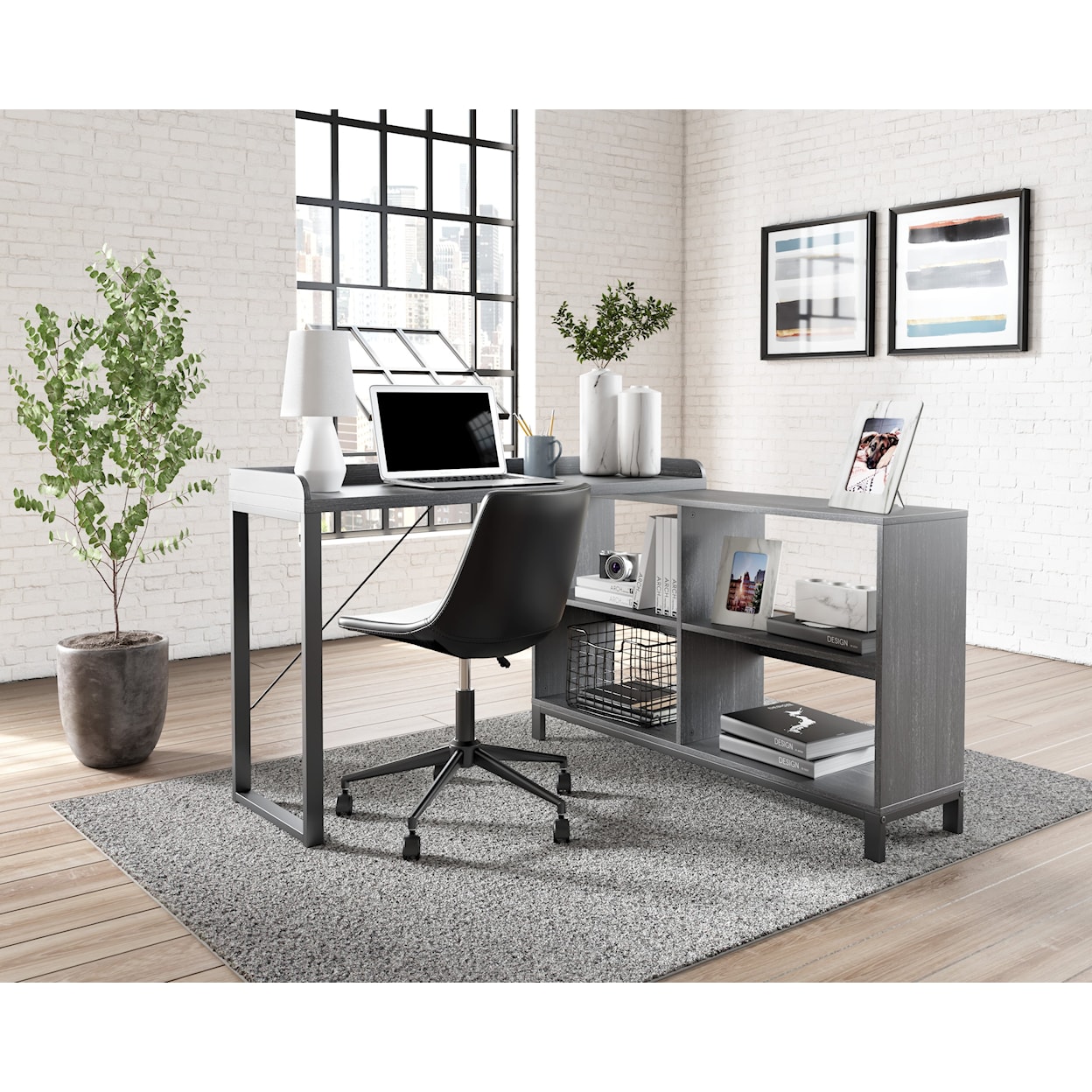 Signature Design by Ashley Yarlow Home Office L-Desk