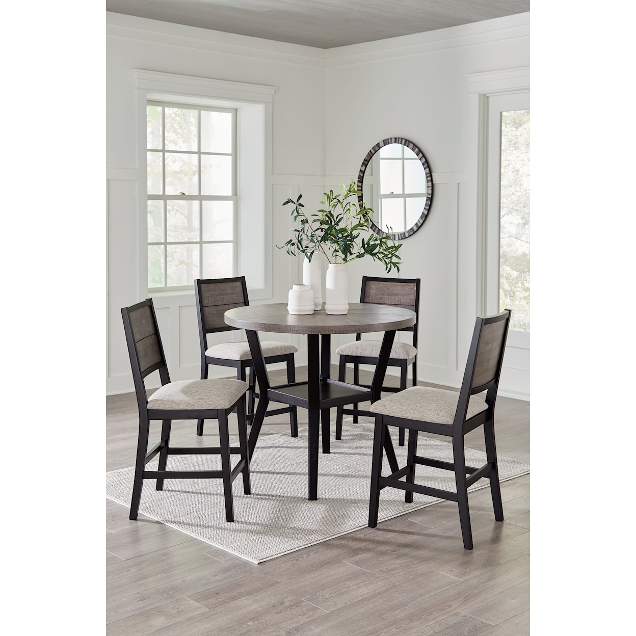 Ashley Signature Design Corloda Round Counter Table Set