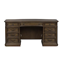 Traditional Executive Desk with Fully Stained Interior Drawers
