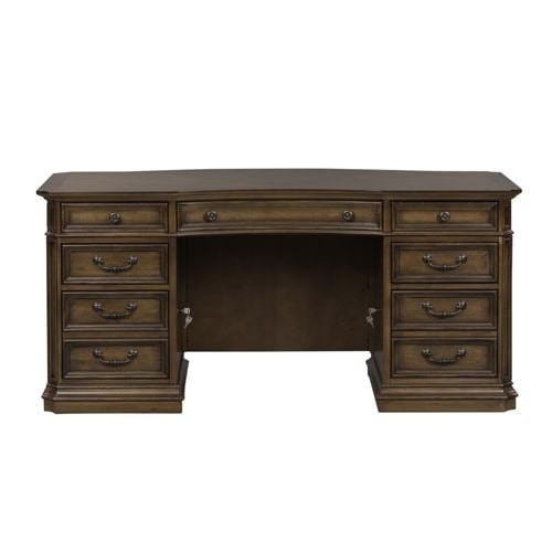 Traditional Executive Desk with Fully Stained Interior Drawers
