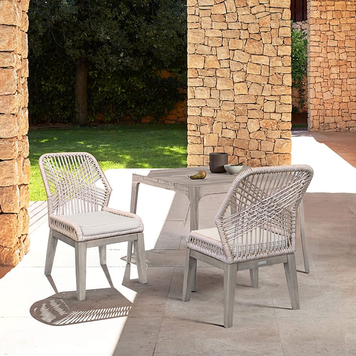 Armen Living Costa Set of 2 Outdoor Side Chairs