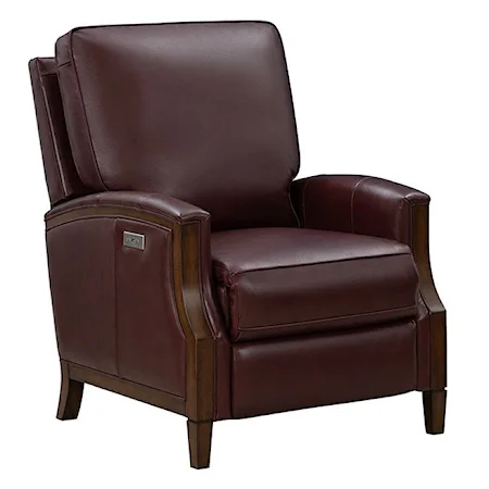 Traditional Power Recliner with Scoop Arms
