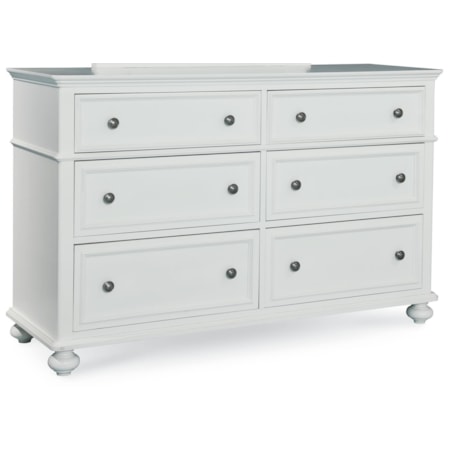 Legacy Classic Madison 6 Drawer Dresser In Natural White Legacy Classic Madison 6 Drawer Dresser In Natural White