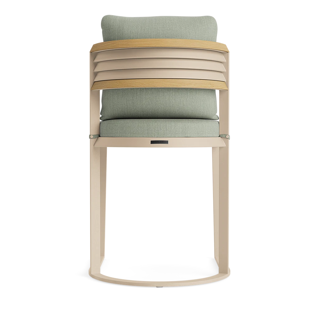 Brown Jordan Solenne Cushioned Slat-Back Counter Stool