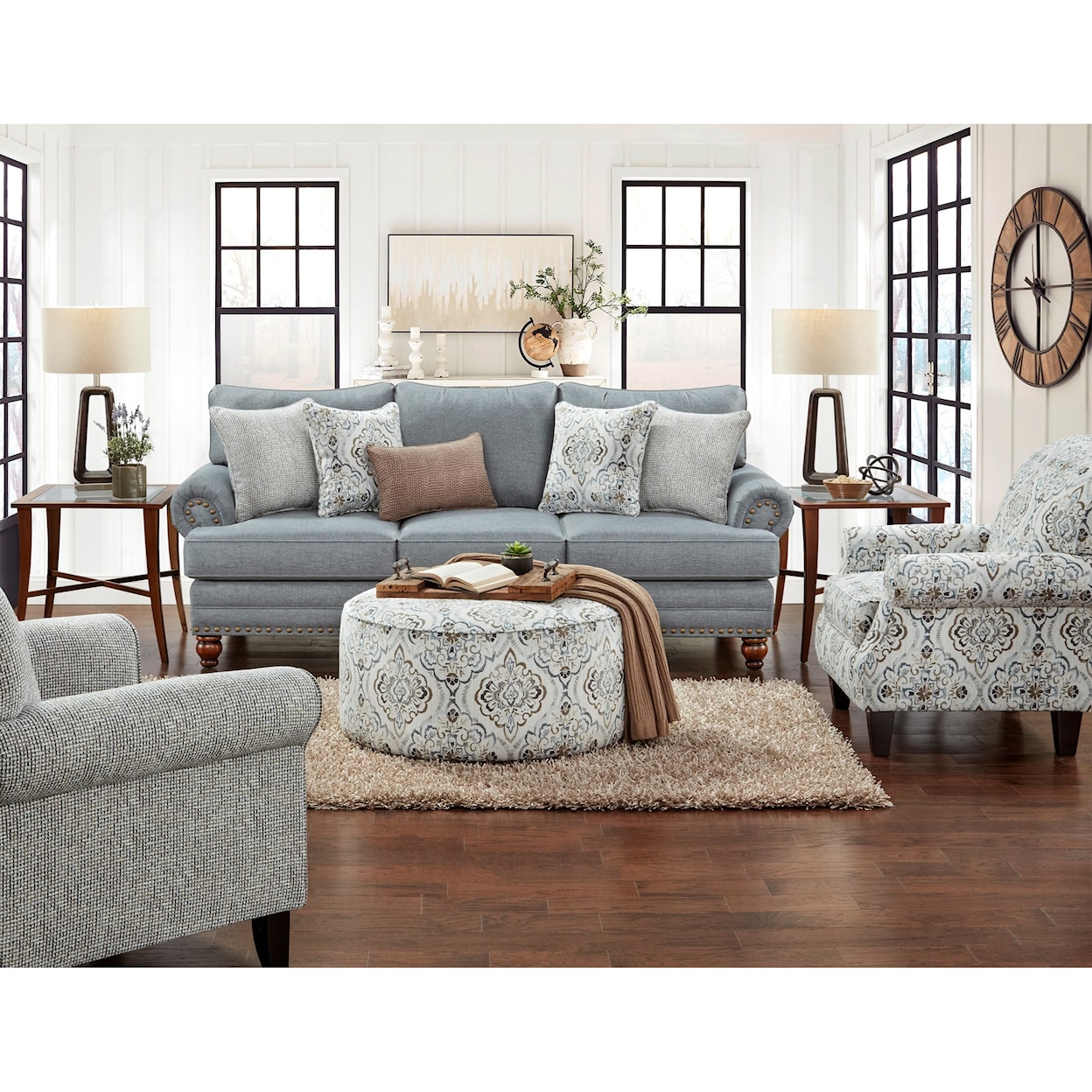 Fusion Furniture 2820KP BATES CHARCOAL Living Room Group