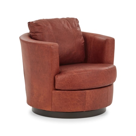 Mid-Century Modern Swivel Barrel Chair