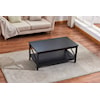 Milton Greens Stars Coffee Tables BLACK X-SIDE PANEL COFFEE TABLE | WITH BOTTO