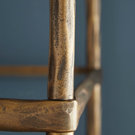 Antique Brass Finish Bookcase