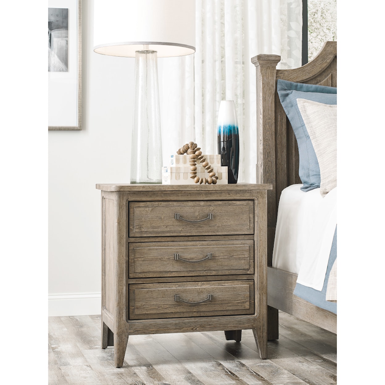 Kincaid Furniture Urban Cottage Eastlake Three Drawer Nightstand