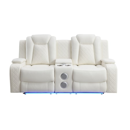 Manual Reclining Console Loveseat