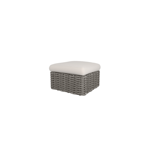 Ottoman with 6" cushion (velcro on bottom) - Fog