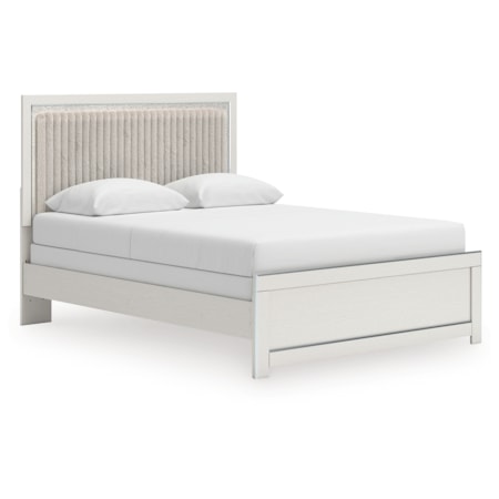 Queen Upholstered Panel Bed